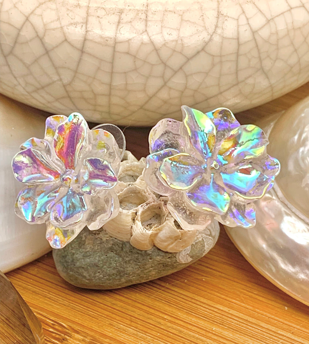 Irredescent Floral Studs
